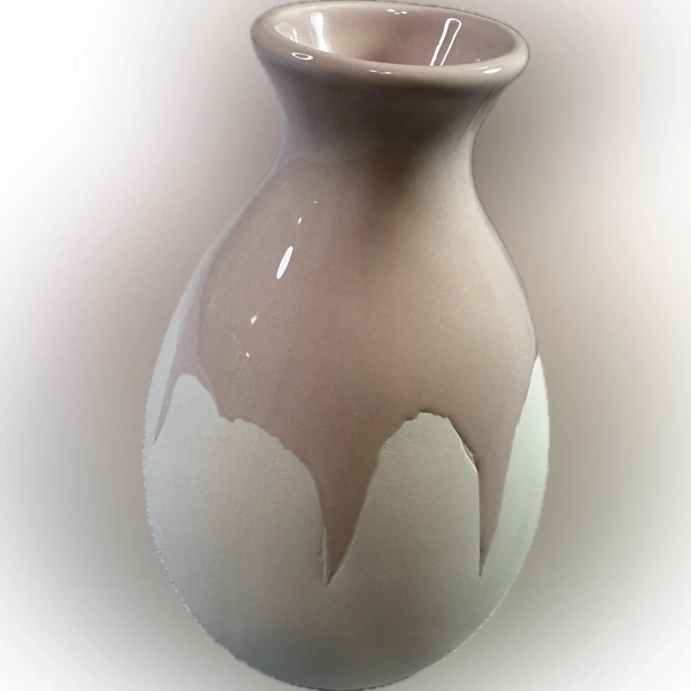Isaac Mizrahi Loves XO Sienna Ceramic Vase NIB Pink Drip